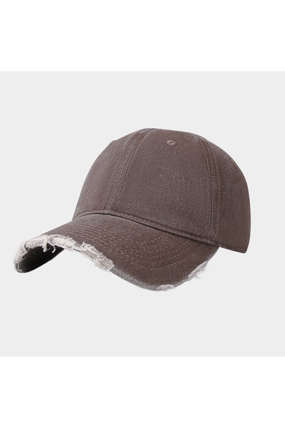 Coffee Ripped Trucker Hat Unisex Vintage Washed Unstructured Baseball Cap PolyesterAdjustable Size for Running Workouts and Outdoor Activities All Seasons One Size