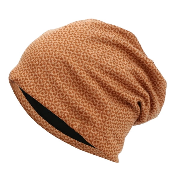 Only Moment Daily wear headwear Dual Style Patchwork Beret & Elastic Beanie, Breathable Loose Warm Hat for Men Women Outdoor Activities Khaki,One Size