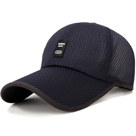 Only Moment Dark Blue Mesh Back Hat Unisex Vintage Washed Baseball Cap Hat Mesh Distressed Low Profile Western Baseball Cap with Mesh, Trendy and Adjustable Fit One Size