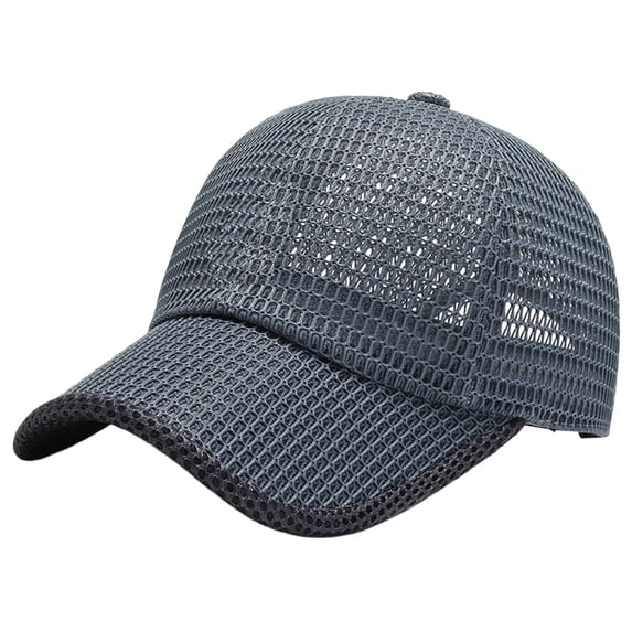 Only Moment Dark Gray Trucker Cap Unisex Vintage Washed Baseball Cap Hat Woven Pit Strips Adjustable Original Classic Low Profile Cotton Hat Unconstructed Plain Cap Men Women One Size
