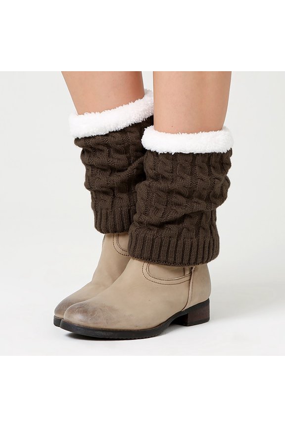 Fuzzy Winter Socks cozy socks for women acrylic Cozy Warm Fluffy Winter Valentine's Day Gifts Slipper Plush Soft Spa Socks Coffee One Size