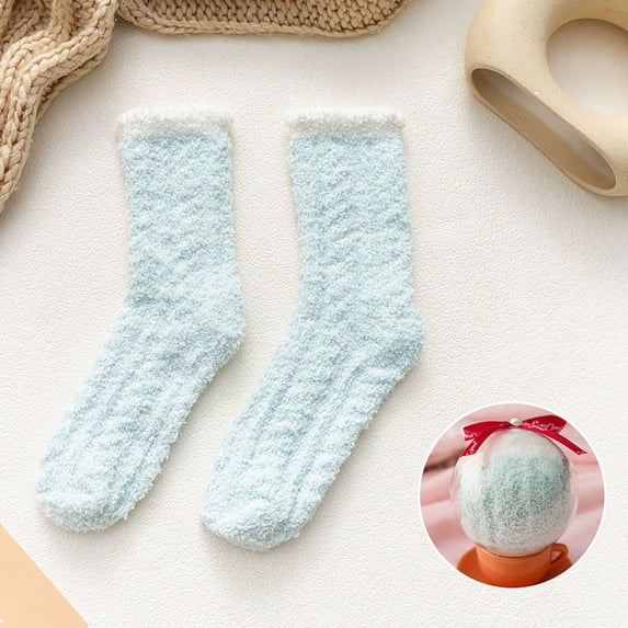 Only Moment Green Christmas Fuzzy Socks Bulk for Women Coral velvet Funnny Christmas Gifts for Women Girls,Crazy Novelty Cute Xmas Holiday Socks ONESIZE