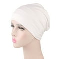 thumbnail image 1 of Only Moment Head Scarf for Cancer Patients Women Cancer Chemo Beanies Bandana Headwrap Cap Polyester,Spandex Soft Cancer Headwear Elastic Chemo Hats for Women with Hair Loss White,One Size, 1 of 3