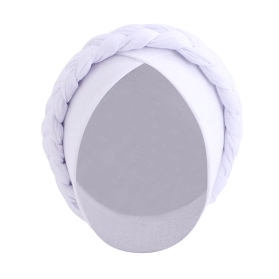 Only Moment Headbands for Women Cancer Chemo Beanies Bandana Headwrap Cap Polyester Pre-Tied Twisted Turbans Head Scarf for Women Hair Wraps Cover Beanie Cancer Chemo Headwear White,One Size
