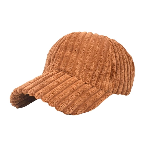 Only Moment Khaki Striped Corduroy Cap Baseball Cap Adjustable Size Polyester Super Soft Distressed Dad Hat for Men Women - Adjustable Fit with Embroidered Usa Patches One Size