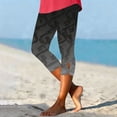 thumbnail image 1 of Only Moment Ladies Long Shorts Polyester,Spandex Floral Printed Shorts Ankle Pants Athletic Sweatpants Dress Business Slacks with 4 Pockets Yoga Shorts for Wowomen Grey,3XL, 1 of 5