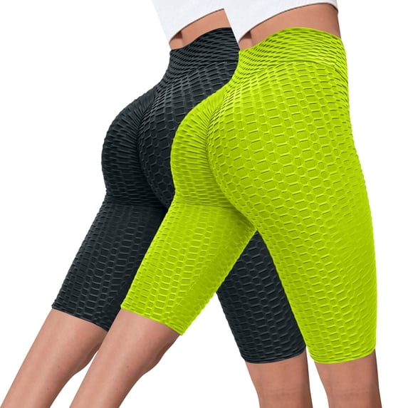 Only Moment Linerless Relaxed Casual Shorts for Women Chemical Fiber Blends Ankle Pants Athletic Sweatpants Dress Business Slacks with 4 Pockets Yoga Shorts Yellow,M