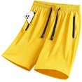 thumbnail image 1 of Only Moment Linerless Relaxed Casual Shorts for Women Nylon,Spandex Lightweight Shorts for Women Casual Summer Shorts with Pockets Womens Gym Shorts Yellow,S, 1 of 3