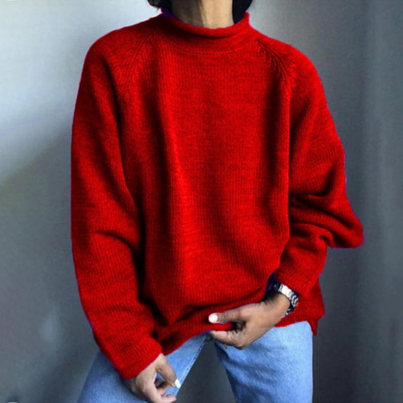 Only Moment Multicolor Womens Fall Long Sleeve Sweaters Top Crew Neck Elegant Casual Fall Outfits, Soft Comfy Fashion Clothing, Trendy 2026 Winter Clothes XL