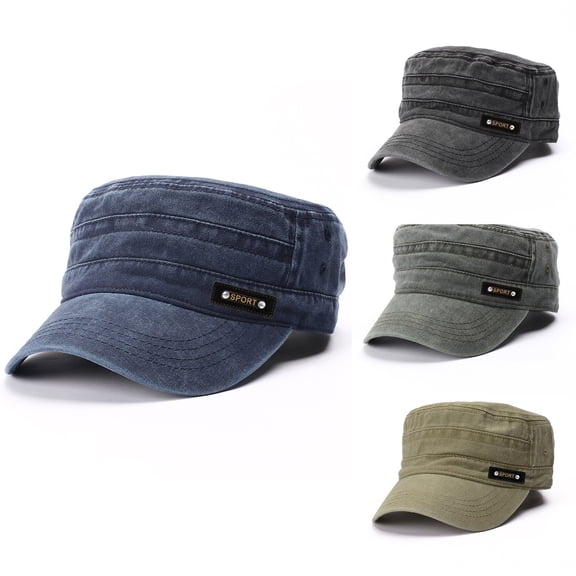 Only Moment Navy Flat Top Cap Cooling Upf Performance Hat Polyester Wedding Gifts for Couples, Couple Gift for Anniversary - Matching Couples Baseball Cap Set One Size