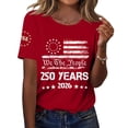 thumbnail image 1 of Only Moment Outdoor Casual Tee Crew Neck Short Sleeve 4th of July Short Sleeve Patriotic T-Shirt Memorial Day Graphic Tee Independence Day Tops Red,XL, 1 of 6
