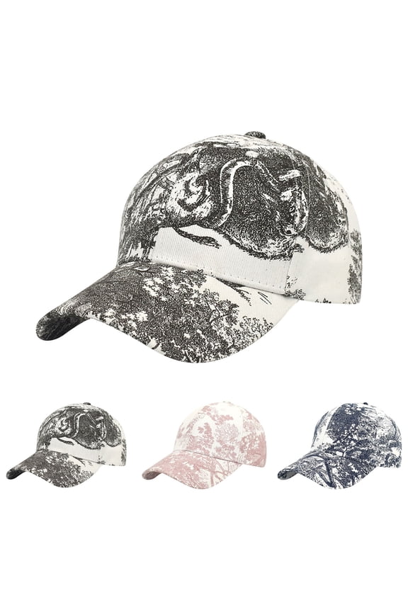 Pink Painted Baseball Cap Original Classic Low Profile Baseball Cap Polyester,Spandex Classic Unisex Cotton Adjustable Low Crown Baseball Cap – Plain Dad Hat One Size