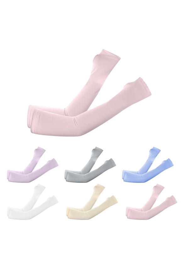Pink Sleeves To Cover Arms For Men Sun Protection Sleeves Children's Ice Sleeve Nylon,Spandex Cooling UV Sun Protection Sports Compression Sleeves,Golf Basketball Arm Sleeves M