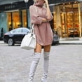 thumbnail image 1 of Only Moment Pink Women's Oversized Long Sleeve Pullover Sweaters High Neck Elegant Casual Fall Outfits, Soft Comfy Fashion Clothing, Trendy 2026 Winter Clothes S, 1 of 5