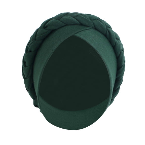 Only Moment Pre Tied Head Scarf for Women Chemo Headwear for Women Polyester Satin Bonnet Head Scarf Hijab Braid Silky Turban Hats for Women Green,One Size