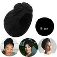 thumbnail image 1 of Only Moment Pre Tied Head Scarf for Women Head Wraps for Black Women Nylon,Spandex Beanie Twist Headscarf Pre-Tied Double Twisted Braid Hair Cover Wrap Hat Chemo Cancer Cap Black,One Size, 1 of 9