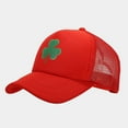 thumbnail image 1 of Only Moment Red Trucker Cap Original Classic Low Profile Baseball Cap Polyester-Cotton Blend Breathable Upf50+ Sport Outdoor Caps Quick Dry Adjustable Rain Hat A, 1 of 5