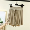 thumbnail image 1 of Only Moment Shorts for Women Modal Dressy Casual Elastic High Waisted,Comfy Lightweight Airy,Summer Shorts for Beach,Travel & Vacation Womens Shorts Casual Beige,3XL, 1 of 3