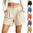 thumbnail image 1 of Only Moment Shorts for Women Trendy Polyester,Spandex Soft High Waist Shorts for Home,Summer with Pockets, Travel and Beach Vacation Swim Shorts Purple,M, 1 of 5