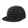thumbnail image 1 of Only Moment Silver Streetwear Studded Cap Baseball Cap Adjustable Size Polyester Soft Crown Washed Dad Hat, Oversized Denim Cap for Men Women Golf, Travel, Daily Wear One Size, 1 of 5