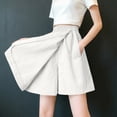 thumbnail image 1 of Only Moment Skorts Skirts for Women Polyurethane Fiber Solid Casual Linen Mini Skirts Pleated High Waist Butterfly Skorts with Pocket Summer Trendy Skorts for Women Casual Summer Grey,XL, 1 of 4