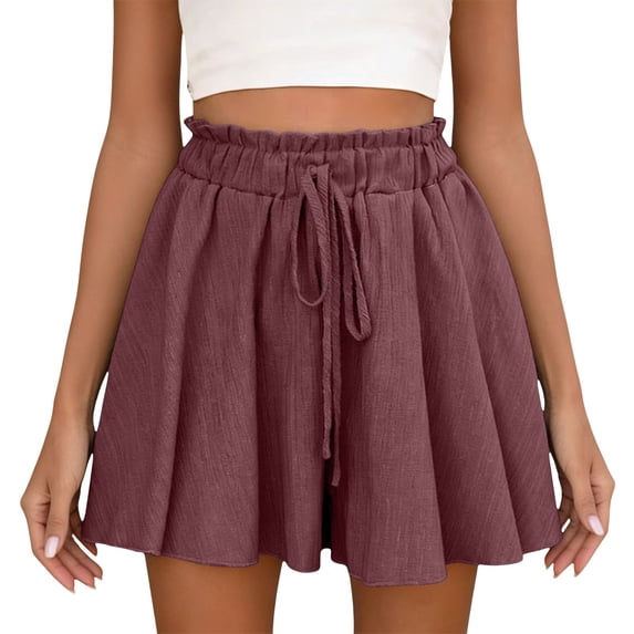 Only Moment Skorts Skirts for Women Woven Twill Fabric Summer Tummy Control Casual Cute Beach Golf Tennis Athletic Stretch High Waisted Skirts Skorts for Pink,2XL