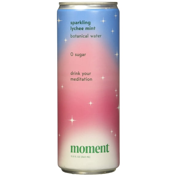 Moment Sparkling Lychee Mint Water 11.5 Fz - Pack Of 12