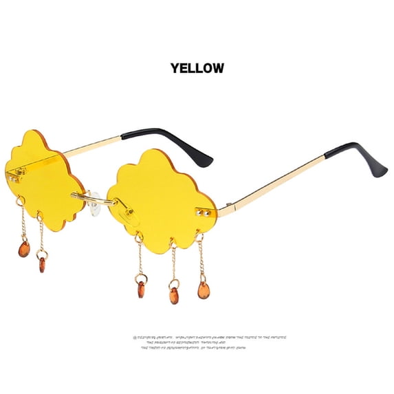 Only Moment Sunglasses Fashion Accessories Alloy + Resin Polarized UV400 Protection Lens Big Frame Fashion Glasses Trendy Stylish Shade Yellow One Size