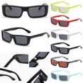 thumbnail image 1 of Only Moment Trendy Sunglasses Fashion Accessories Plastic Retro Driving Glasses 90’S Vintage Fashion Narrow Square Frame UV400 Protection Light Blue One Size, 1 of 3