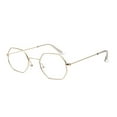 thumbnail image 1 of Only Moment Trendy Sunglasses Fashion Accessories Polyester Retro Driving Glasses 90’S Vintage Fashion Narrow Square Frame UV400 Protection Gold One Size, 1 of 2