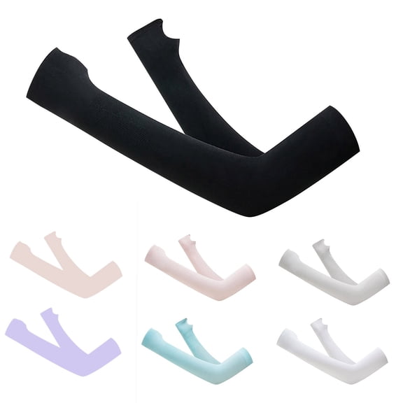 Only Moment White Arm Covers For Women Plus Size Cooling Arm Sun Sleeves for Men Women Nylon,Spandex UV Sun Protection Compression Arm Warmer Tattoo Cover Up, Sports Golf Cooling Sleeves One Size