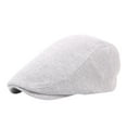 thumbnail image 1 of Only Moment White Artistic Beret Newsboy Cap for Men Cotton Breathable Summer Newsboy Hat Adjustable Beret Ivy Cap Irish Cabbie Driving Hunting Hats One Size, 1 of 2