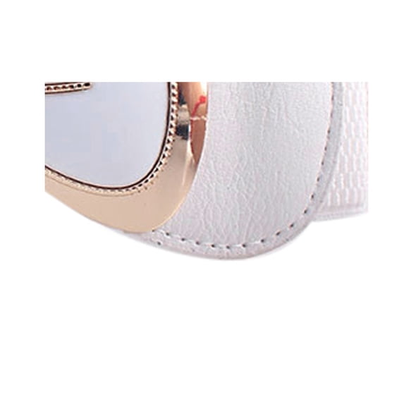 Only Moment White Interview Outfits for Women Quality Pu + Guangdong Buckle + Corn Grain Tightness for Jeans Pants Ladies Casual Waist Belt Fashion Women Belt One Size