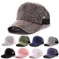 thumbnail image 1 of Only Moment White Rhinestone Baseball Cap Everyday Premium Dad Hat Cotton Adjustable Size for Running Workouts and Outdoor Activities All Seasons One Size, 1 of 2