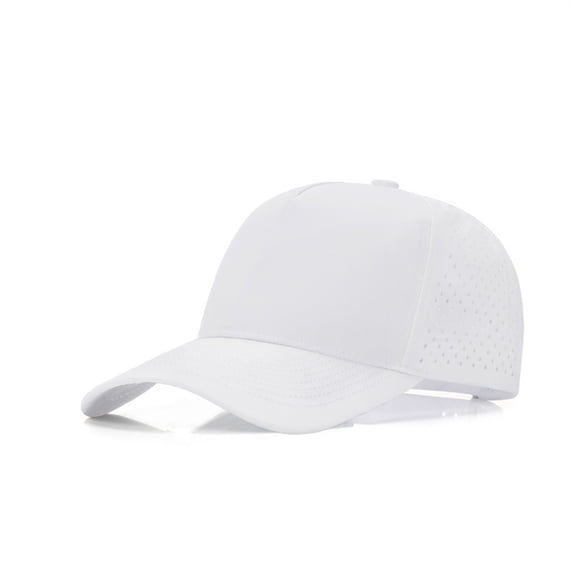 Only Moment White Unisex Vintage Washed Baseball Cap Hat Nylon Soft Crown Washed Dad Hat, Oversized Denim Cap for Men Women Golf, Travel, Daily Wear M