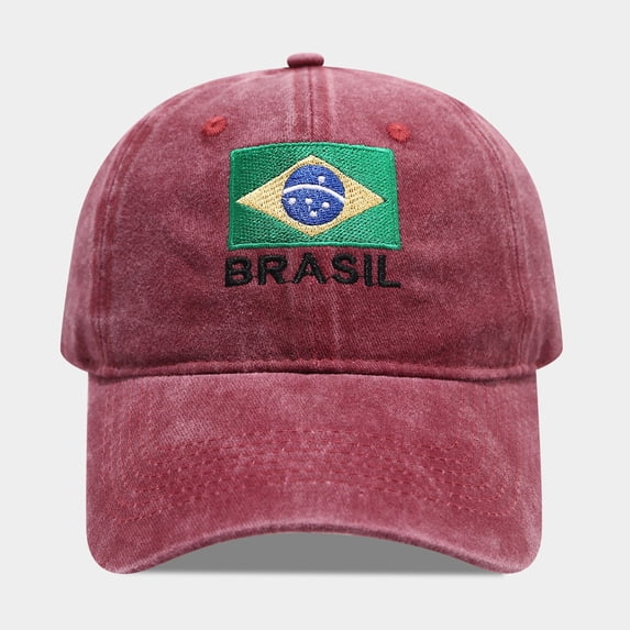Only Moment Wine World Cup Fan Gear Unisex Vintage Washed Cotton Baseball Cap Polyester Cotton Blend Breathable Tucker Hat Laser Cut Air Mesh-Back Cooling Golf Hat One Size
