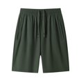 thumbnail image 1 of Only Moment Women's Drawstring Sweat Shorts Nylon,Spandex Jean High Waisted Trendy Patch Pockets Casual Summer Button Fly Stretchy Denim Shorts Womens Athletic Shorts Army Green,3XL, 1 of 7