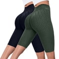 thumbnail image 1 of Only Moment Women's Summer Sweat Shorts Chemical Fiber Blends High Waist Dress Pants with Pockets for Yoga Business Travel Casual Yoga Shorts for Wowomen Army Green,L, 1 of 4
