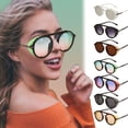 thumbnail image 1 of Only Moment Women's Sunglasses Accessories for Women Polyester Retro Driving Glasses 90’S Vintage Fashion Narrow Square Frame UV400 Protection Purple One Size, 1 of 3