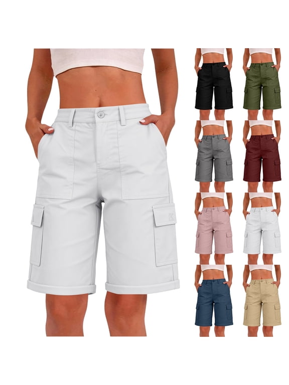 Womens Sweat Shorts Cool Silk Cotton Summer Casual Elastic High Waisted Wide Leg Cute Dressy 2026 Vacation Beach Clothes Golf Shorts Black,S