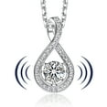 thumbnail image 1 of MomentWish 0.5Carat Moissanite Infinity Dance Necklace for Women Simulated Diamond Sterling Silver Pendant Necklace Wedding Gifts, 1 of 8