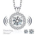 thumbnail image 1 of MomentWish 1 Carat Round Cut Moissanite Pendant Necklace 18K White Gold Plated for Women Christmas Birthday Gift for Her, 1 of 8