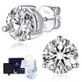 thumbnail image 1 of MomentWish 3 Carat Moissanite Stud Earrings for Women 925 Sterling Silver Jewelry Gifts for Wife Mom, 1 of 10