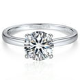 thumbnail image 1 of MomentWish 2 Carat Round Cut Simulated Diamond Promise Rings 925 Sterling Silver Moissanite Engagement Rings Size7, 1 of 9
