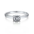 thumbnail image 1 of MomentWish Birthstone Rings for Women, 1 Carat D Color VVS1 Simulated Diamond Ring S925 Sterling Silver，Birthday Gifts-April, 1 of 7