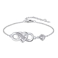 thumbnail image 1 of MomentWish Moissanite Bracelet For Women Simulated Diamond Infinity Adjustable Bracelets 925 Sterling Silver, 1 of 9
