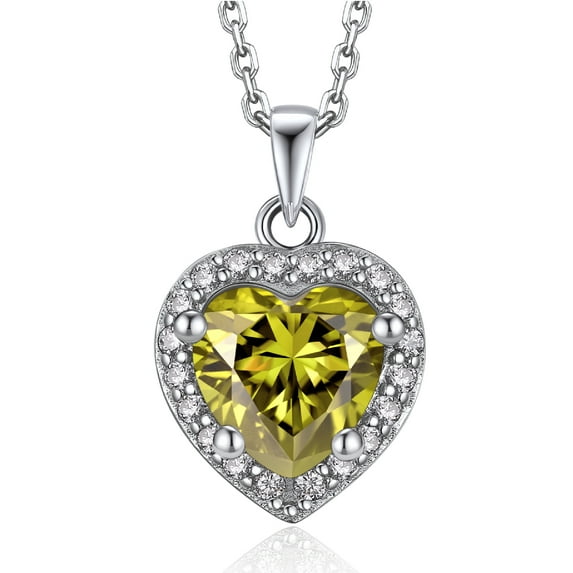 MomentWish Heart Necklace 1Carat Moissanite Pendent, 925 Sterling Silver Dance Necklace for Anniversary Valentines Gift