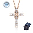 thumbnail image 1 of MomentWish Infinity Cross Necklace for Women Sterling Silver Moissanite Cross Pendant Birthday Easter Gifts for Her, 1 of 10