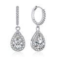 thumbnail image 1 of MomentWish Moissanite Dangle Earrings for Women, 2 Carat Diamond Hoop Earrings 925 Sterling Silver,Birthday Gifts for Women, 1 of 8