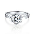 thumbnail image 1 of MomentWish 2 Carat Simulated Diamond Engagement Wedding Rings for Women,Solitaire Moissanite Promise Rings-Size5, 1 of 7